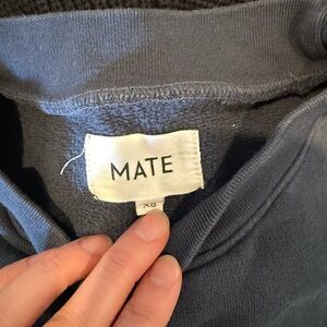 MATE the Label Cropped Blue Sweatshirt